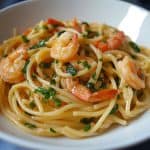 Spaghettis aux Crevettes & à l’Ail